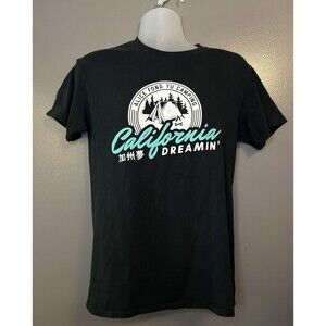 Alice Fong Yu Camping California Dreamin Shirt Mens Medium Black Graphic Tee
